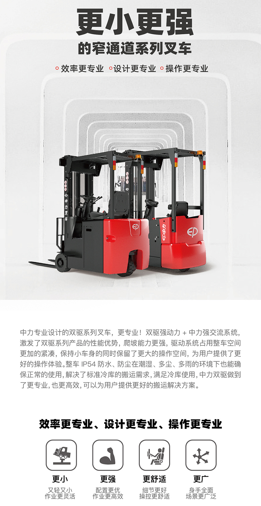 1.2噸三支點(diǎn)平衡重式電動(dòng)叉車(chē)EFS121